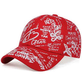 Fashion Graffiti Baseball Cap Adjustable Snapback Hat for Men and Women - Hip Hop Visor Spring Cotton Cap - NOVA TRENZ