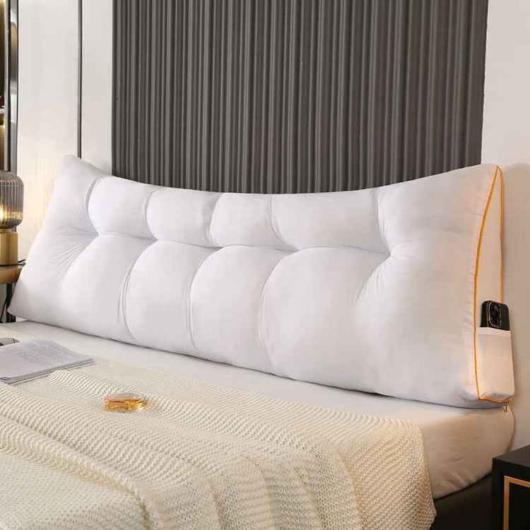 Fluffy Backrest Cushion - Classic Solid Brushed Triangular Bed Cushion for Ultimate Comfort - NOVA TRENZ