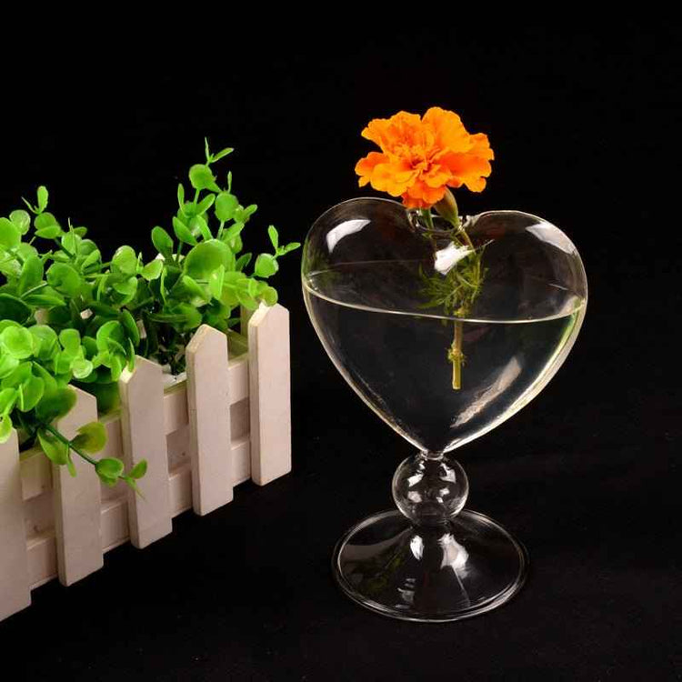 Transparent Love Vase Hydroponic Flower Device for Home Decoration and Flower Arrangement Craft - NOVA TRENZ