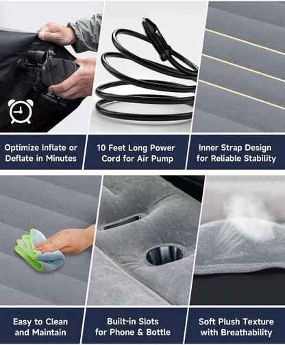 Umbrauto Tesla Y Car Camping Mattress - Thicken Air Mattress for Comfortable SUV Adventures, Gray - NOVA TRENZ