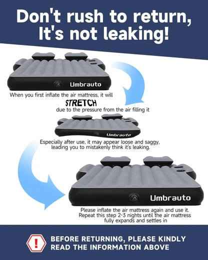 Umbrauto Tesla Y Car Camping Mattress - Thicken Air Mattress for Comfortable SUV Adventures, Gray - NOVA TRENZ